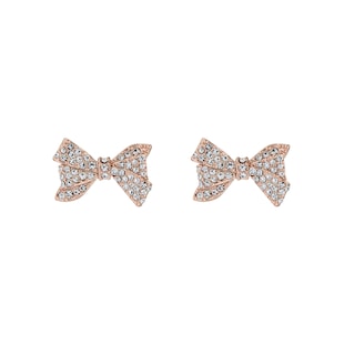 Ted Baker Barseta Rose Gold Coloured Crystal Bow Stud Earrings