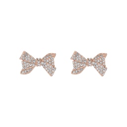 37240879 - Barseta Rose Gold Coloured Crystal Bow Stud Earrings