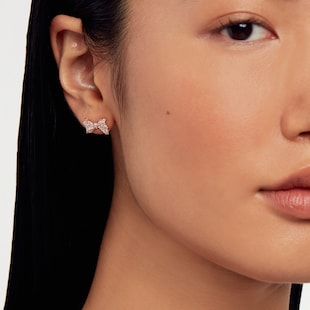 Ted Baker Barseta Rose Gold Coloured Crystal Bow Stud Earrings