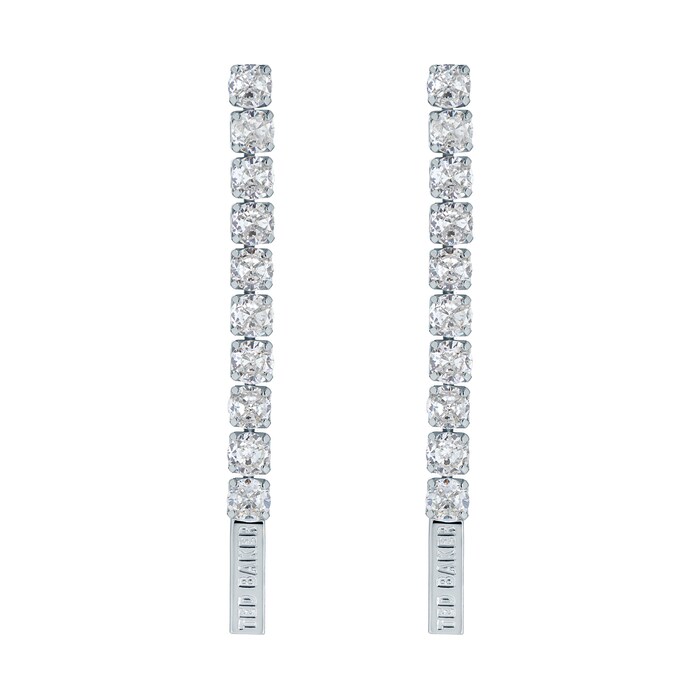 Ted Baker Mellsie White Gold Coloured Crystal Drop Earrings