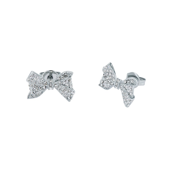 Ted Baker Barseta White Gold Coloured Crystal Bow Stud Earrings