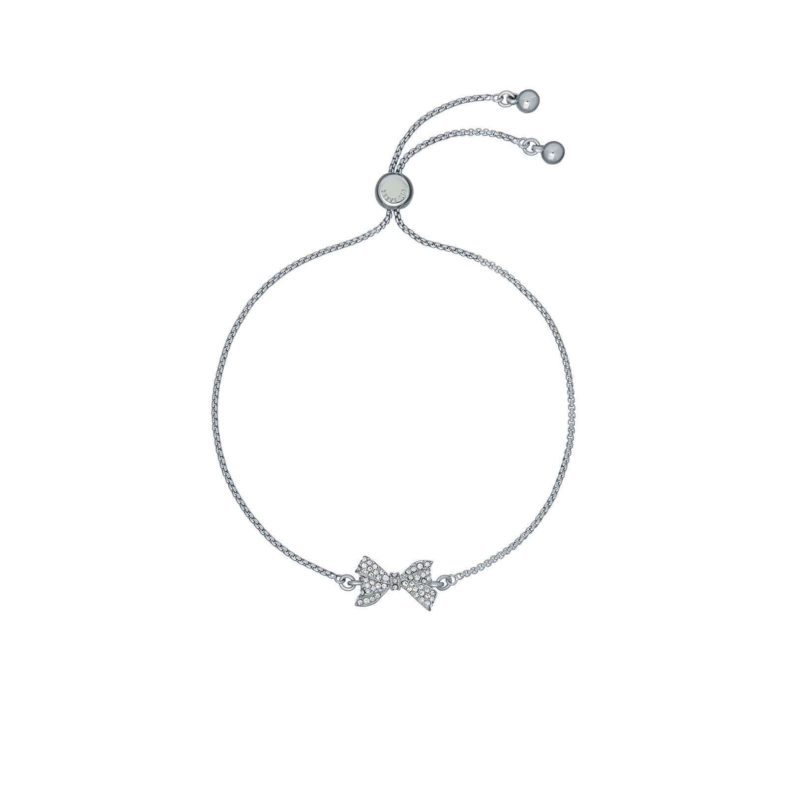 Ted Baker Barset White Crystal Bow Detail Adjustable Bracelet