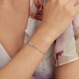 Ted Baker Barset White Crystal Bow Detail Adjustable Bracelet