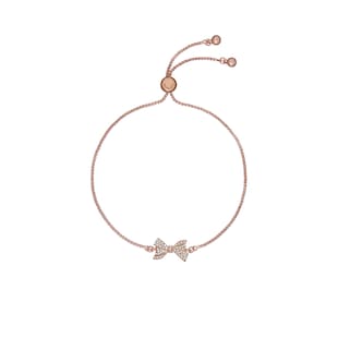 Ted Baker Barset Rose Gold Coloured Crystal Bow Adjustable Bracelet