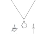 Ted Baker Amyas Charmed Silver Tone Choker Gift Set 45cm Necklace