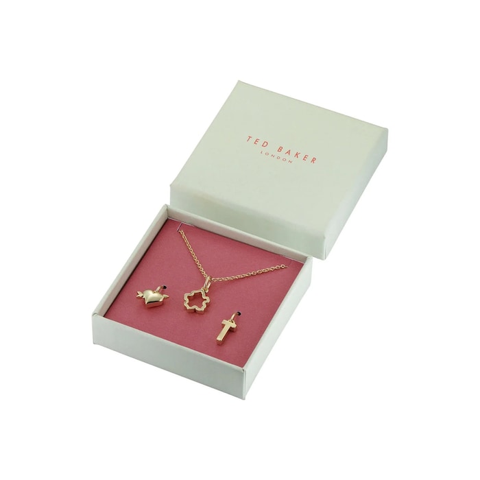 Ted Baker Amyas Charmed Gold Tone Choker Gift Set 45cm Necklace