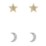 Ted Baker Melanyy Celestial Moon & Star Stud Earring Set