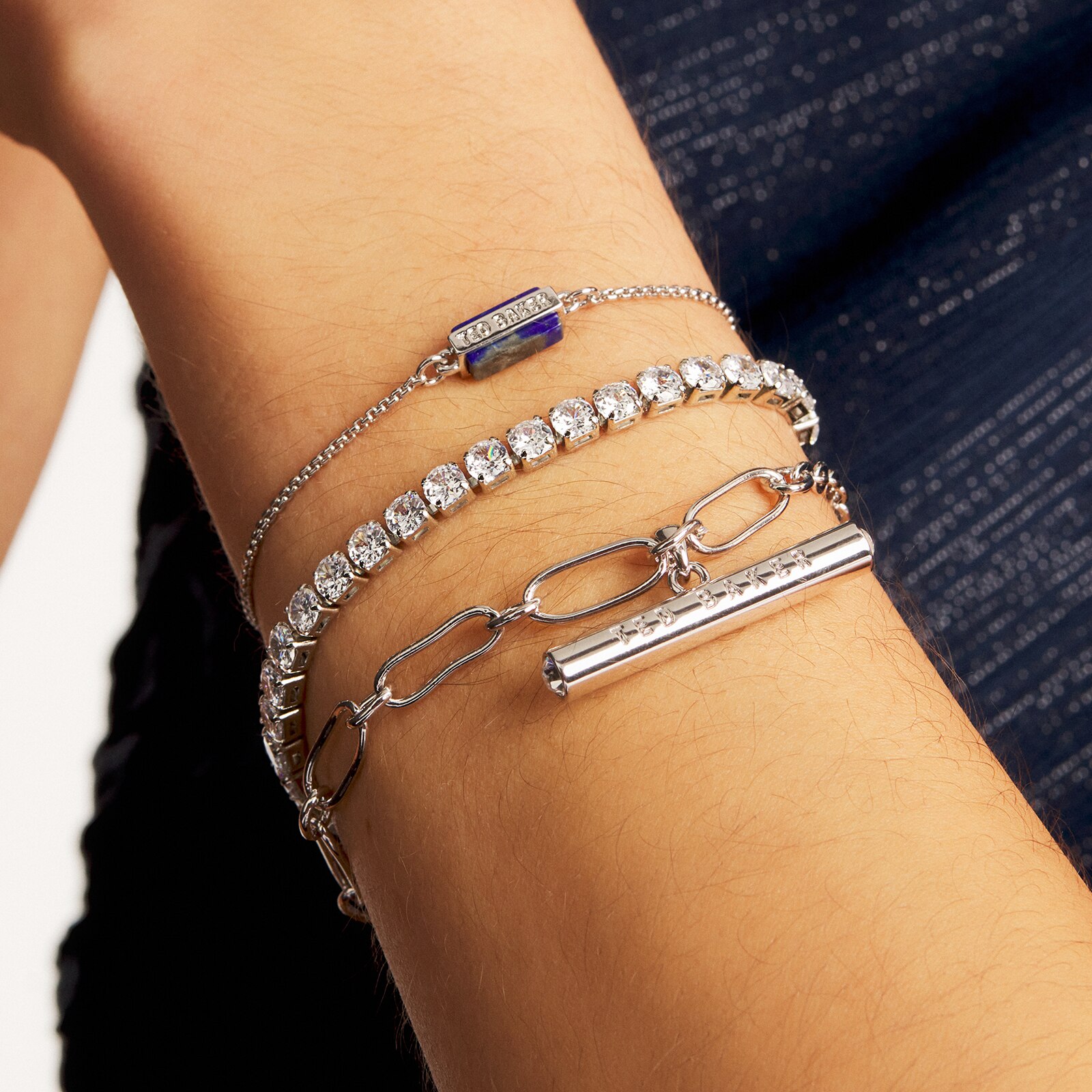 Ted Baker Tharsa Silver Coloured Tharsa T-Bar Bracelet Ted Baker Tharsa Silver Coloured Tharsa T-Bar Bracelet