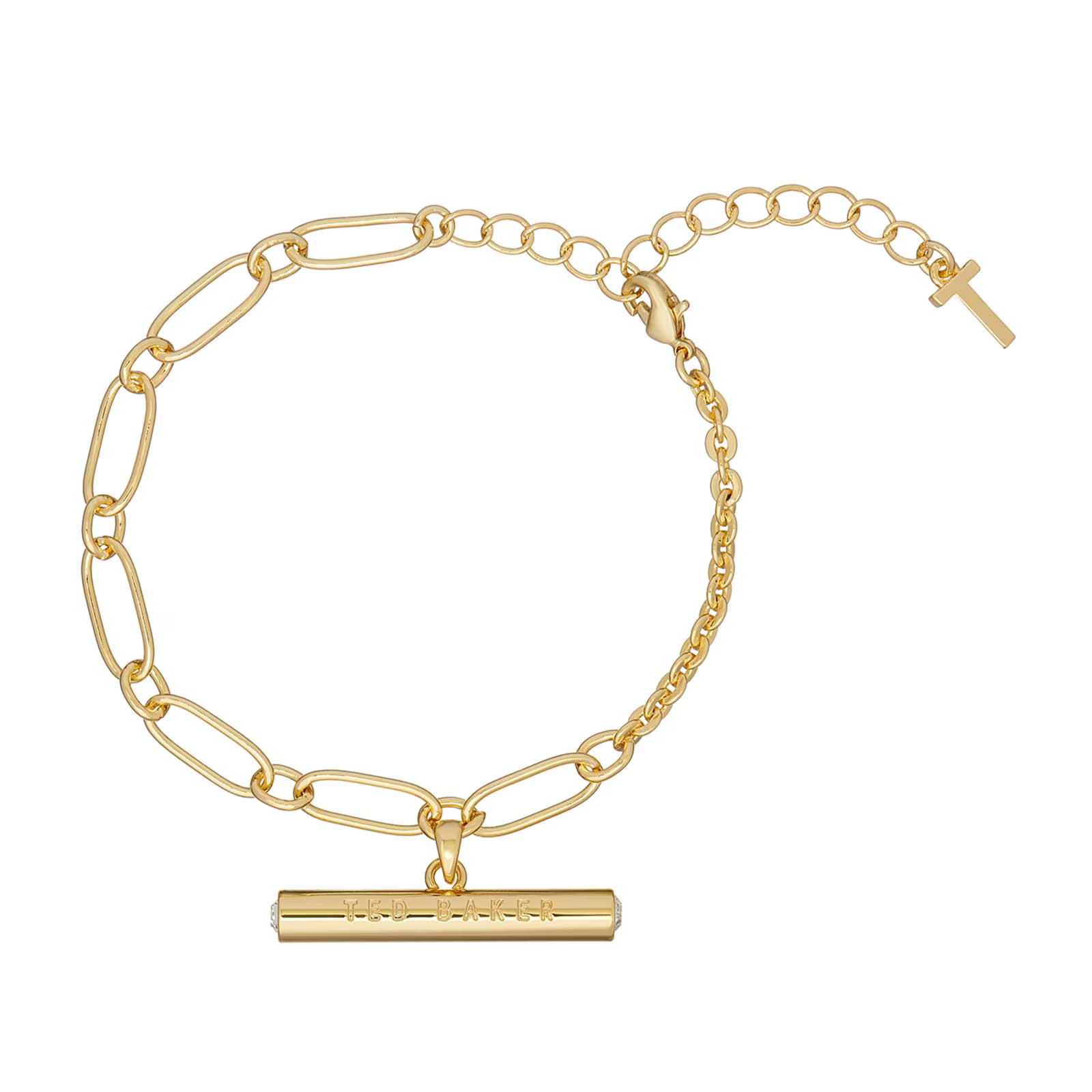 Tharsa Gold Coloured Tharsa T-Bar Bracelet
