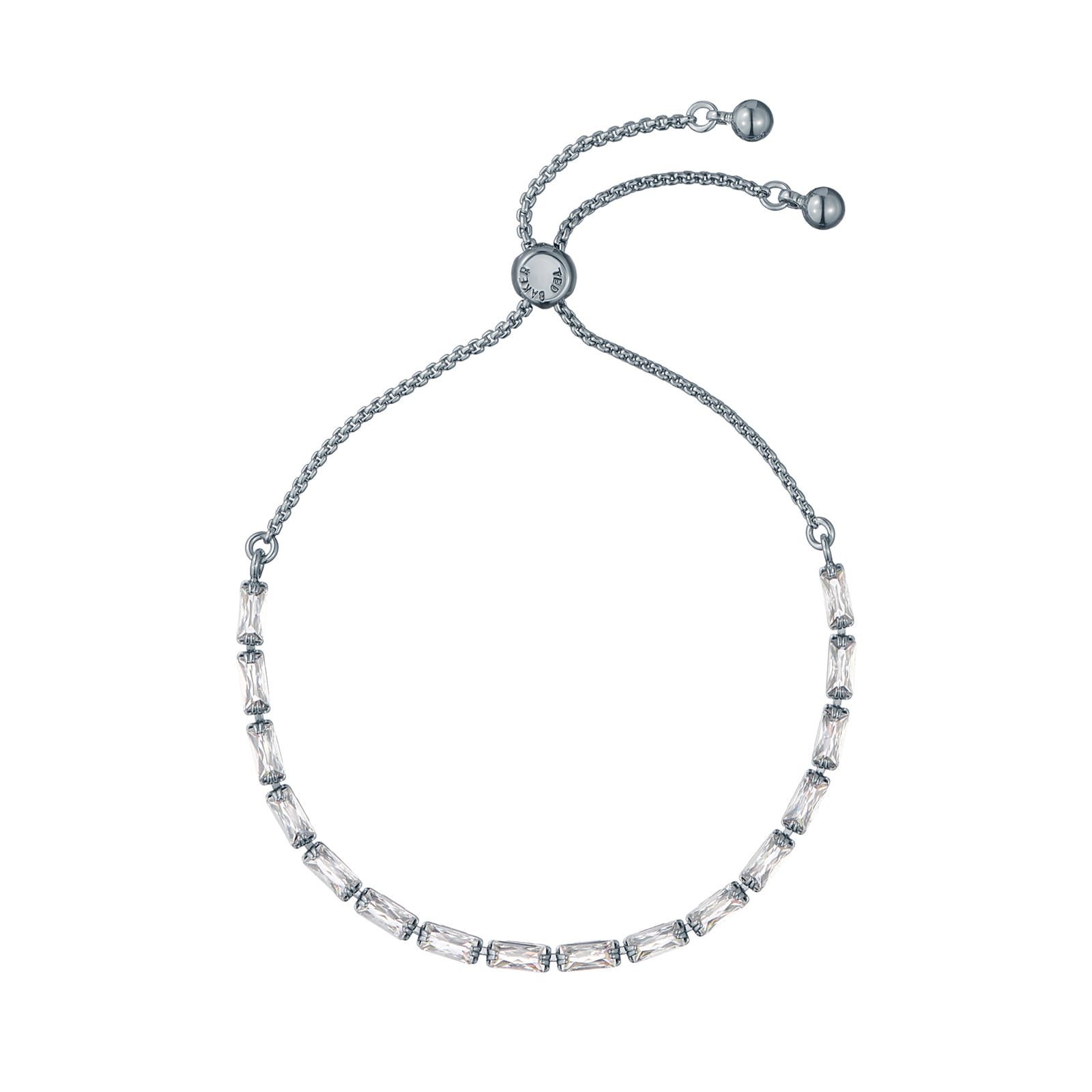 Ted Baker Isela White Gold Coloured Crystal Baguette Bracelet