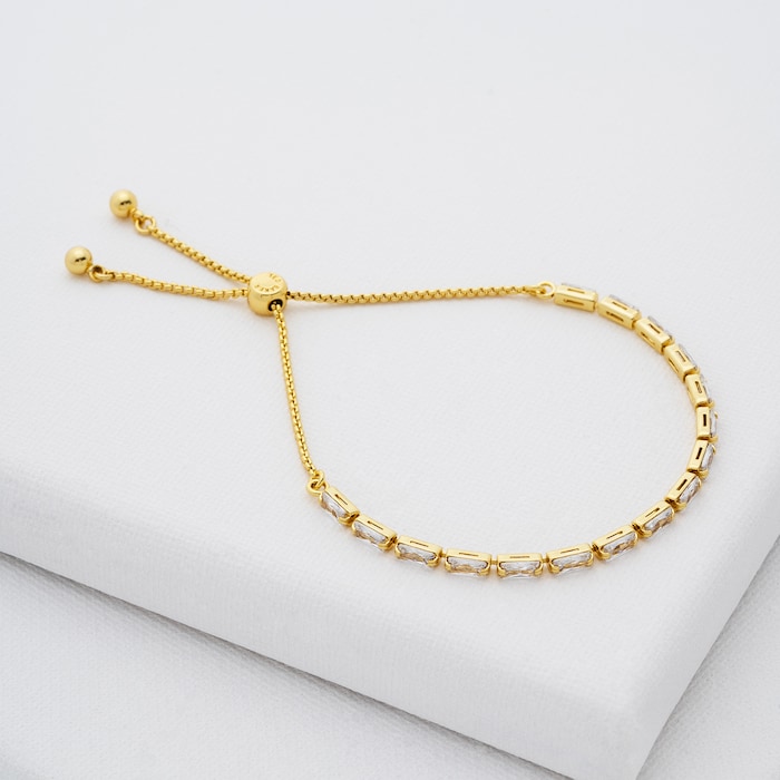 Ted Baker Isela Yellow Gold Coloured Crystal Baguette Bracelet