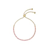 Ted Baker Isela Yellow Gold Coloured Pink Crystal Baguette Bracelet