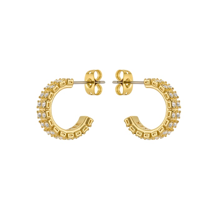 Ted Baker Mellrie Yellow Gold Coloured Crystal Hoop Earrings