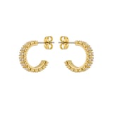 Ted Baker Mellrie Yellow Gold Coloured Crystal Hoop Earrings