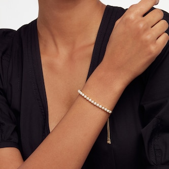 Ted Baker Perrmel Yellow Gold Coloured Icon Pearl Bracelet