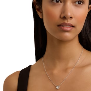 Ted Baker FLORITA Silver Coloured Crystal Flower Pendant