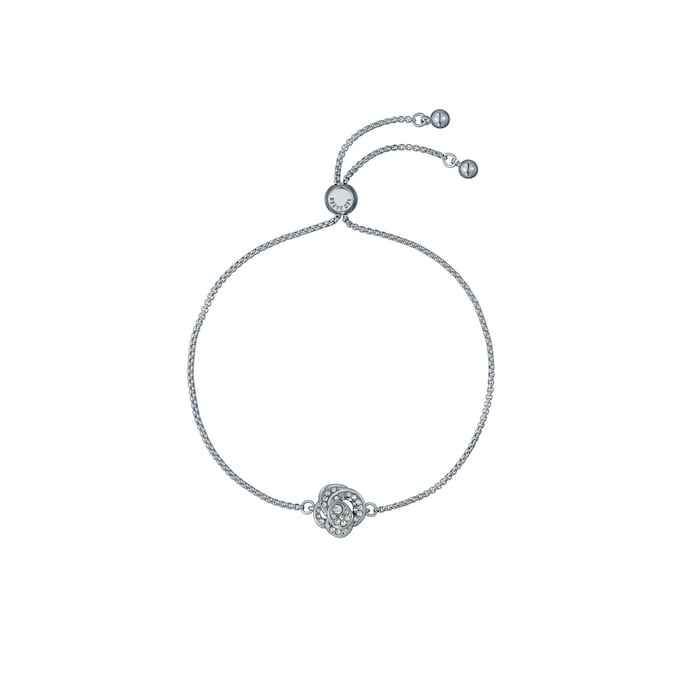 Ted Baker FLORINA Silver Coloured Crystal Flower Bracelet