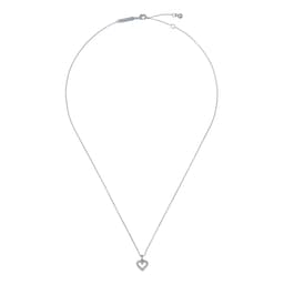 37240907 - AMORE Halo Heart Silver Coloured Crystal Heart Pendant
