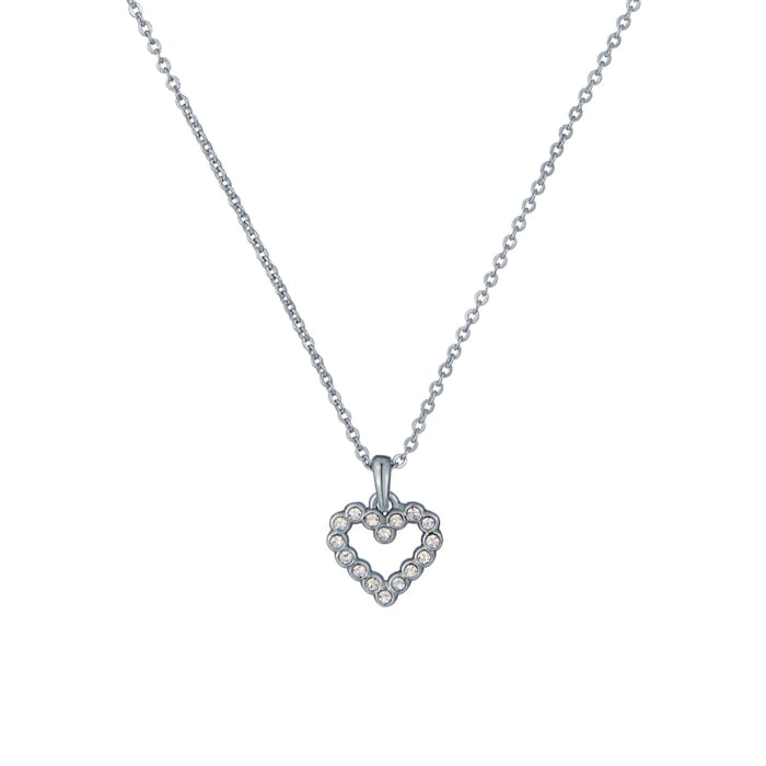 Ted Baker AMORE Halo Heart Silver Coloured Crystal Heart Pendant