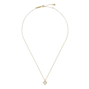 Ted Baker AMORE Halo Heart Yellow Gold Coloured Crystal Heart Pendant