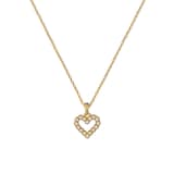 Ted Baker AMORE Halo Heart Yellow Gold Coloured Crystal Heart Pendant