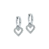 Ted Baker AMORA Halo Heart Silver Coloured Crystal Heart Hoop Earrings