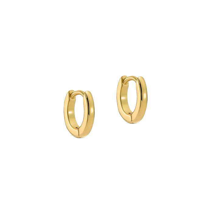 Ted Baker CRISETE Yellow Gold Coloured Logo Hoop Earrings