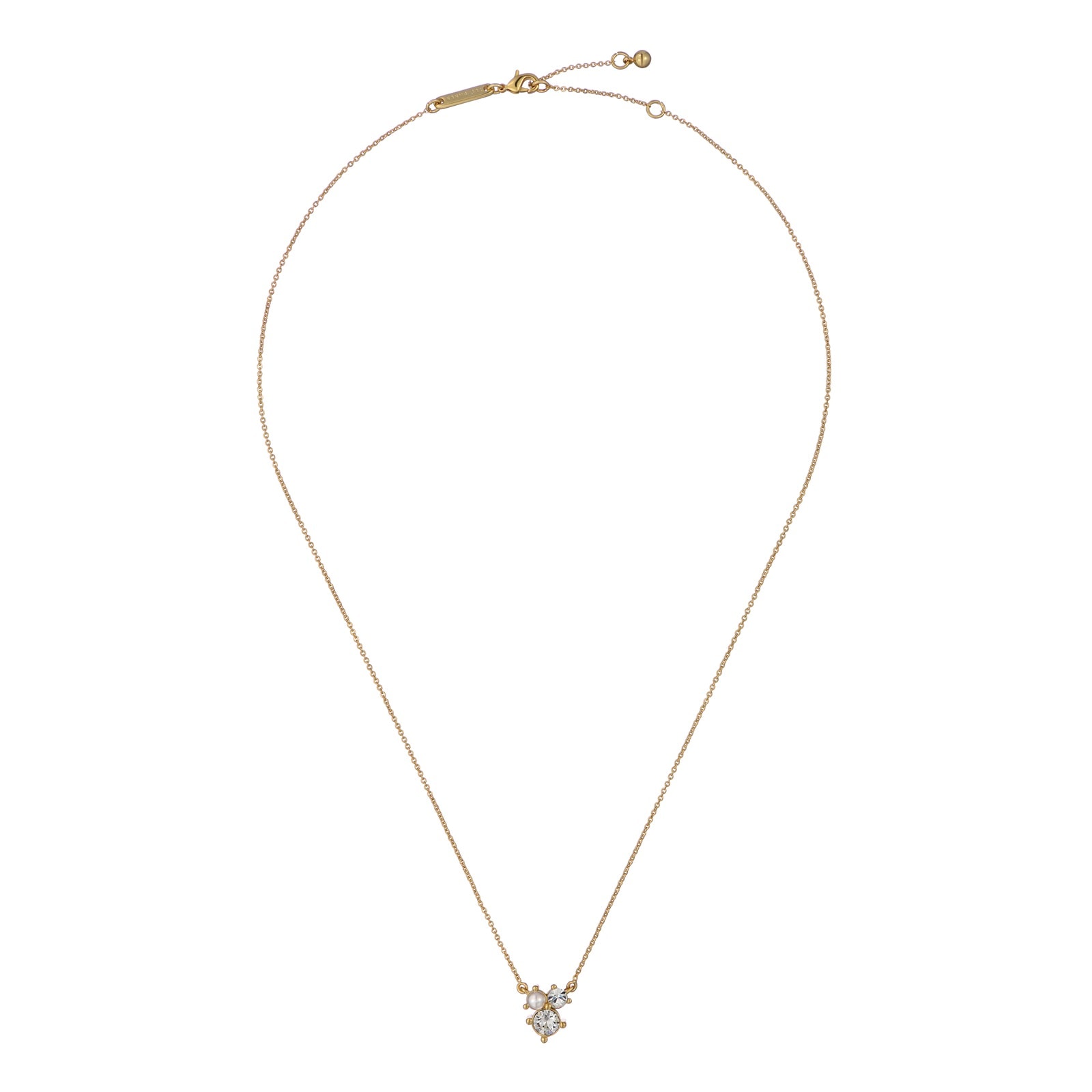 Ted Baker JOYELLE Jewel Cluster Yellow Gold Coloured Crystal Necklace