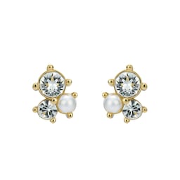 37240915 - JOYAA Jewel Cluster Yellow Coloured Crystal Stud Earrings