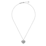 Ted Baker Cherish White Gold Coloured Crystal Cluster Heart Pendant