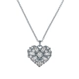 Ted Baker Cherish White Gold Coloured Crystal Cluster Heart Pendant