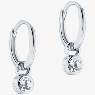 Ted Baker SINALAA Silver Coloured Crystal Huggie Earrings