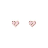Ted Baker ELLIOT Rose Gold Coloured Heart Stud Earrings
