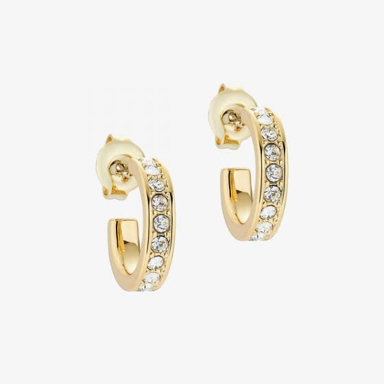 Ted Baker SEENITA Yellow Gold Coloured Nano Crystal Hoop Earrings