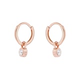 Ted Baker SINALAA Rose Gold Coloured Crystal Huggie Earrings