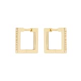 Ted Baker SENRII Yellow Gold Coloured Small Square Hinge Earrings