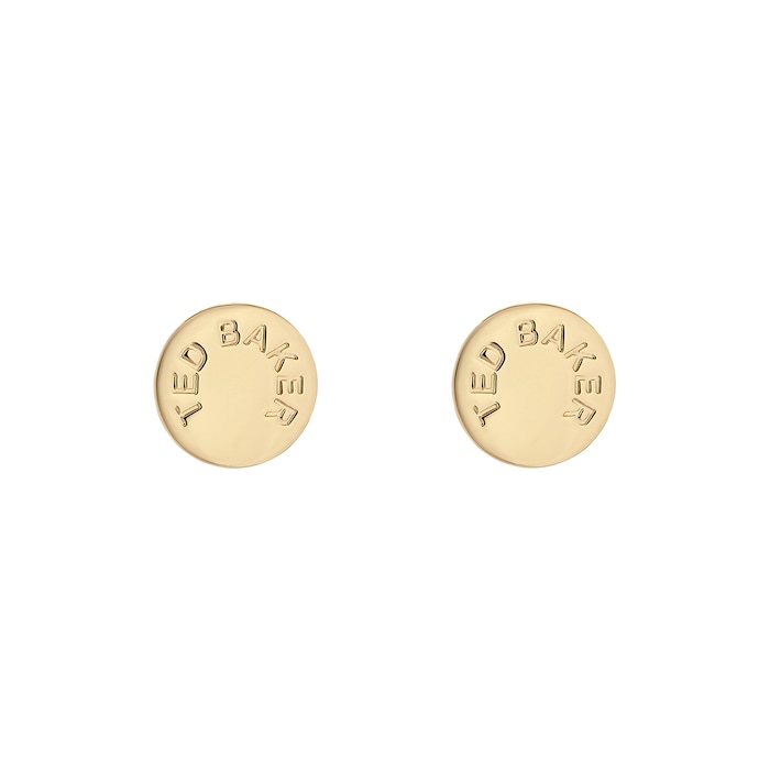 Ted Baker SEESAY Yellow Gold Coloured Sparkle Dot Logo Stud Earrings