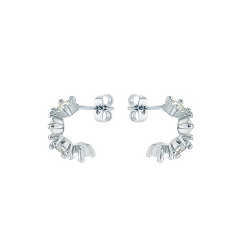 Ted Baker CRESITA Silver Coloured Crystal Nano Hoop  Earrings