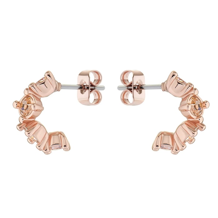 Ted Baker CRESITA Rose Gold Coloured Crystal Nano Hoop  Earrings