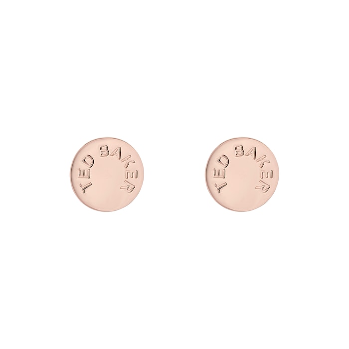 Ted Baker SEESAY Rose Gold Coloured Sparkle Dot Logo Stud Earrings