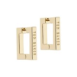 Ted Baker SAADIEY Yellow Gold Coloured Large Square Hinge Earrings