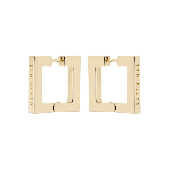 Ted Baker SAADIEY Yellow Gold Coloured Large Square Hinge Earrings