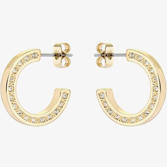 Ted Baker SENATTA Gold Coloured Crystal Hoop Earrings
