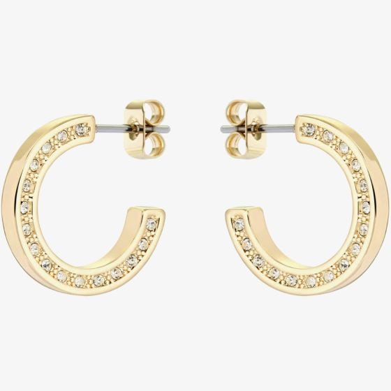 Ted Baker SENATTA Gold Coloured Crystal Hoop Earrings