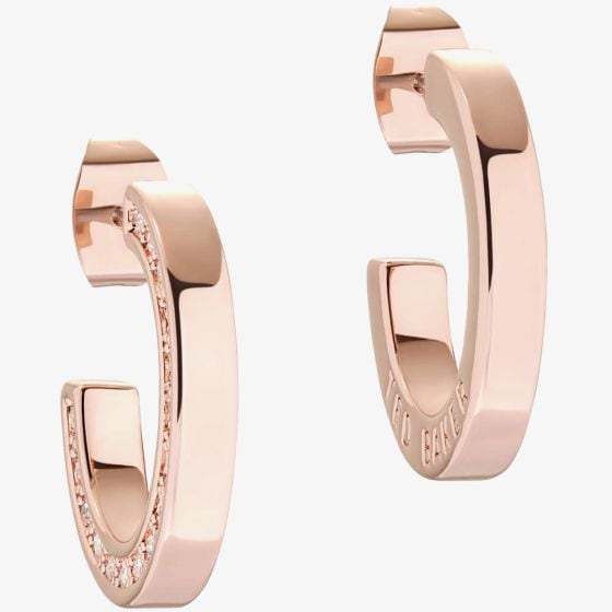 Ted Baker SENATTA Rose Gold Coloured Crystal Hoop Earrings