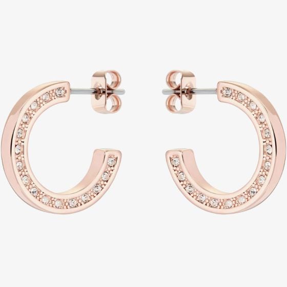 Ted Baker SENATTA Rose Gold Coloured Crystal Hoop Earrings