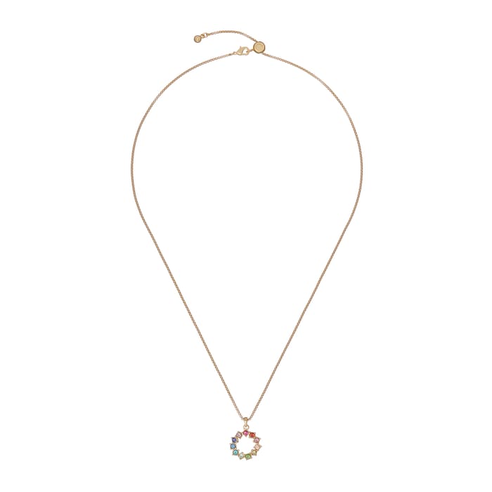Ted Baker CRESAR Yellow Gold Plated Rainbow Crystal Pendant