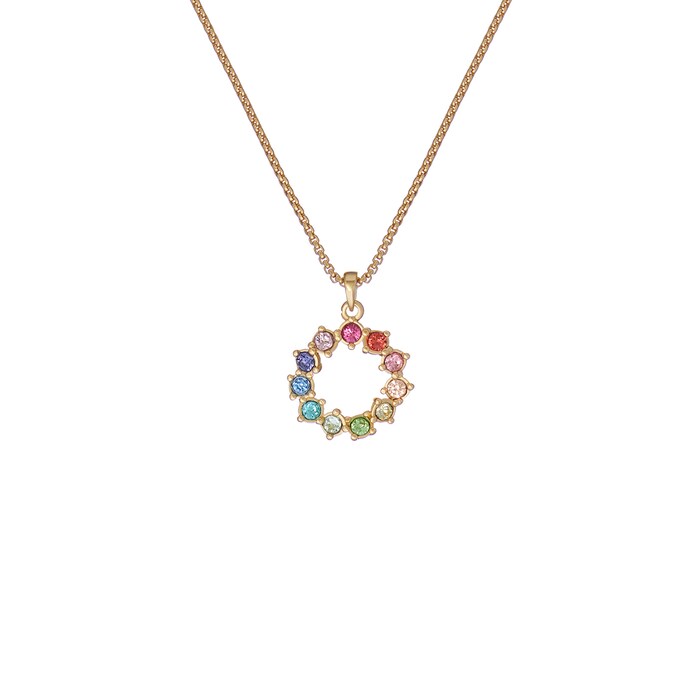 Ted Baker CRESAR Yellow Gold Plated Rainbow Crystal Pendant