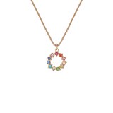 Ted Baker CRESAR Yellow Gold Plated Rainbow Crystal Pendant
