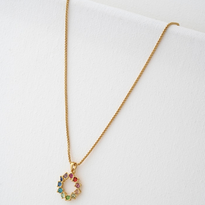 Ted Baker CRESAR Yellow Gold Plated Rainbow Crystal Pendant